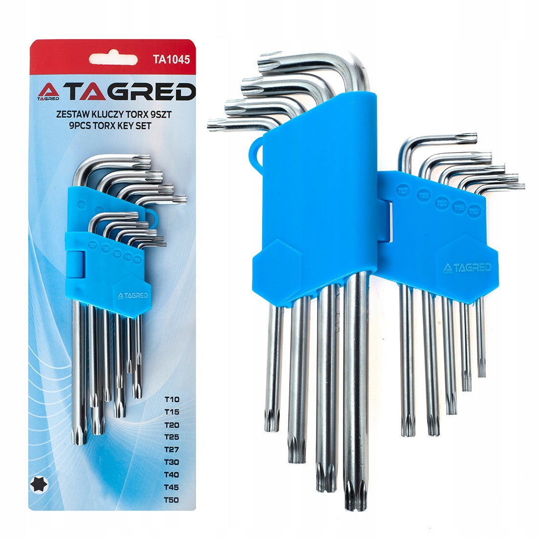 TORX ALLEN KEYS TYPE L with hole T10-T50 9pcs Manufacturer code TA1045