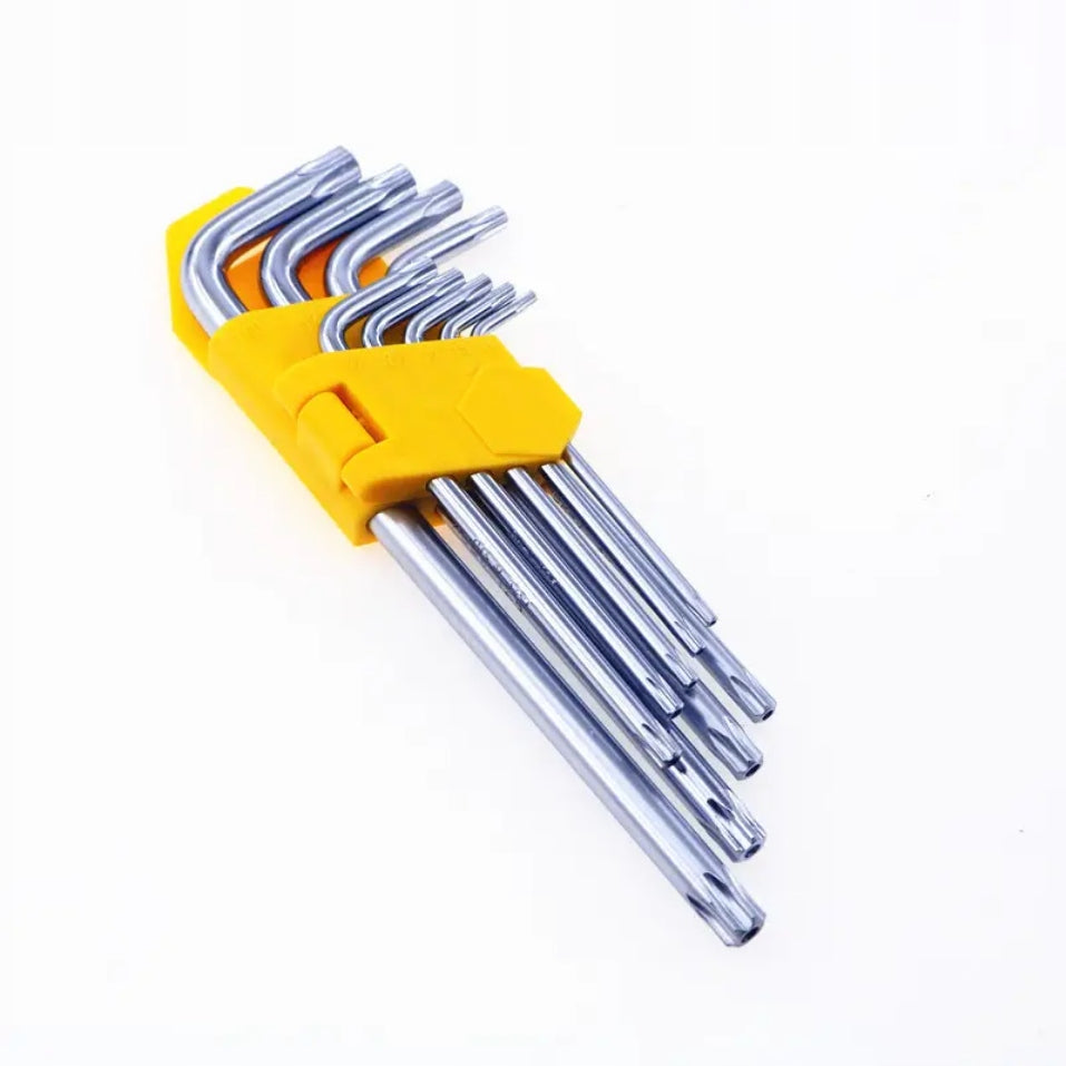 TORX ALLEN WRENCHES TYPE L T10-T50 9EL Allen stars with hole Manufacturer code KLUCZE IMBUSOWE TORX TYP L T10-T50 9EL
