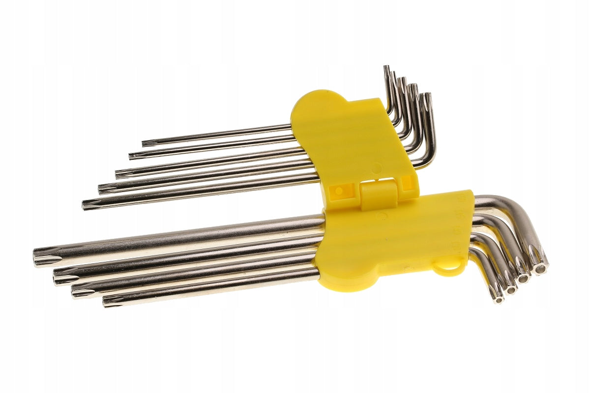 TORX KEYS WITH HOLE T10-50 EXTRA LONG 9 PCS Brand Condor