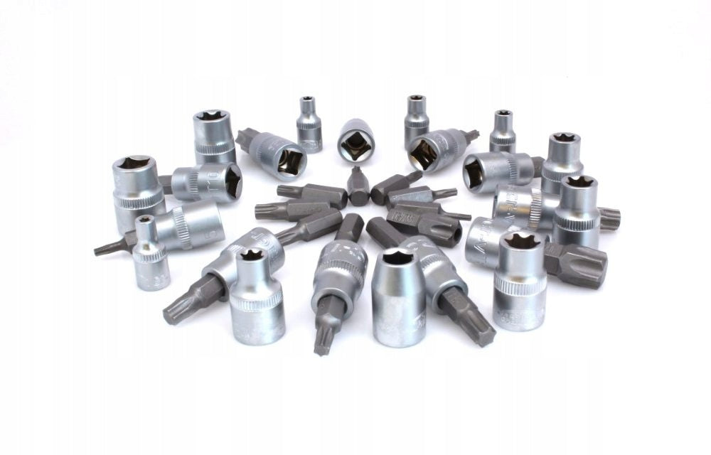 TORX SOCKET WRENCHES, 3/8” BITS– 34 ELEMENTS.S-34TES Brand Satra