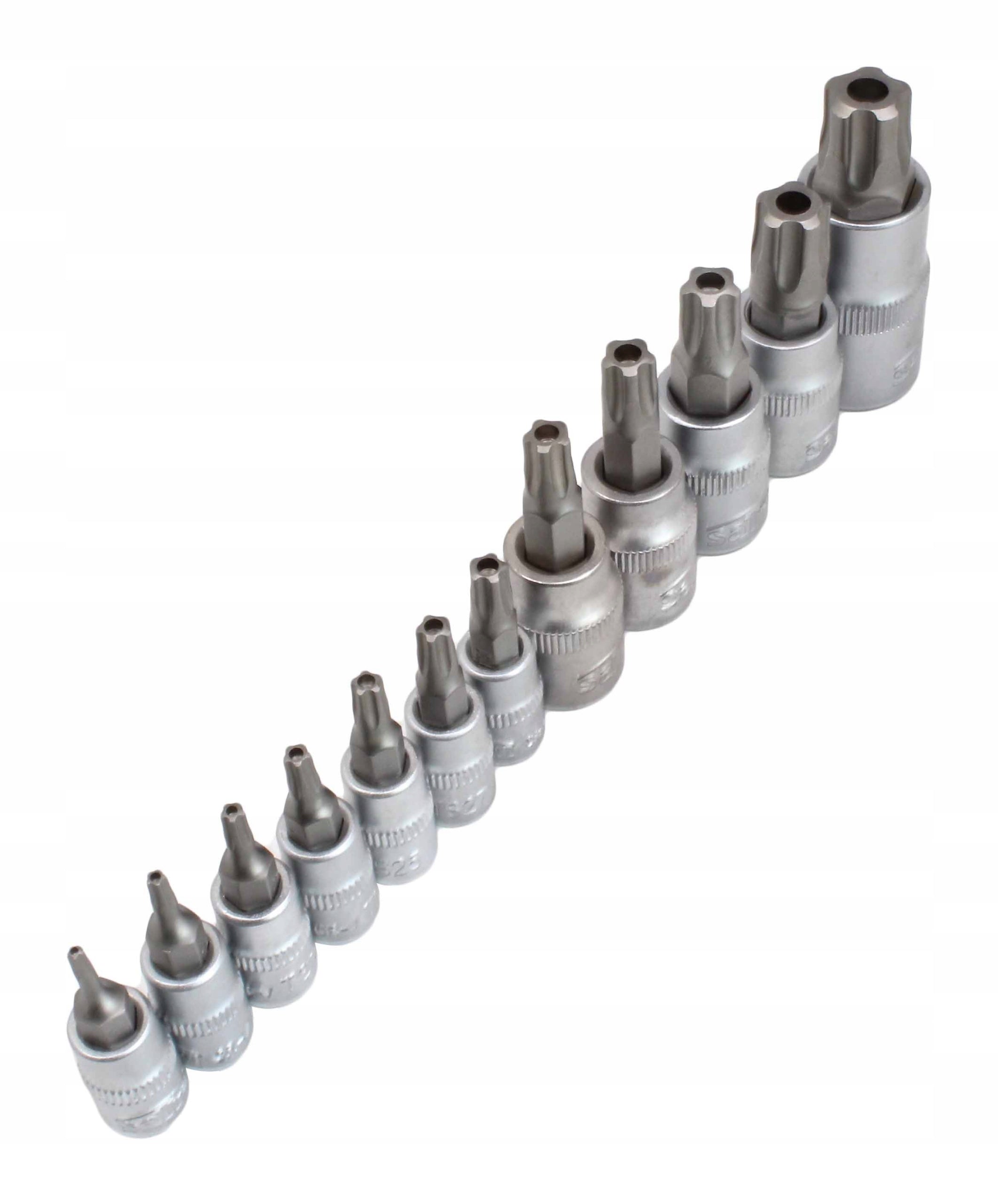 TORX SOCKET WRENCHES 5 ANGLE WITH HOLE - 12el. SATRA S-H125TP Manufacturer code S-H125TP