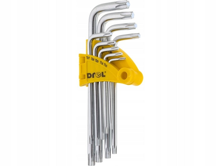 TORX WRENCHES SET OF 9 LONG TORXY T10 - T50 CrV