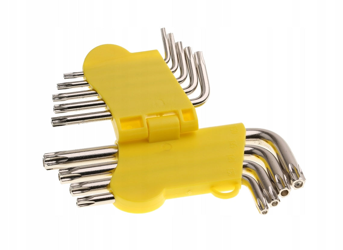 TORX WRENCHES WITH HOLE 9 pcs T10-T50 SHORT Manufacturer code CON-IKT-2209