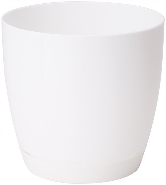 TOSCANA FLOWER POT WITH STAND, diameter. 15CM GLOSS WHITE Form-plastic