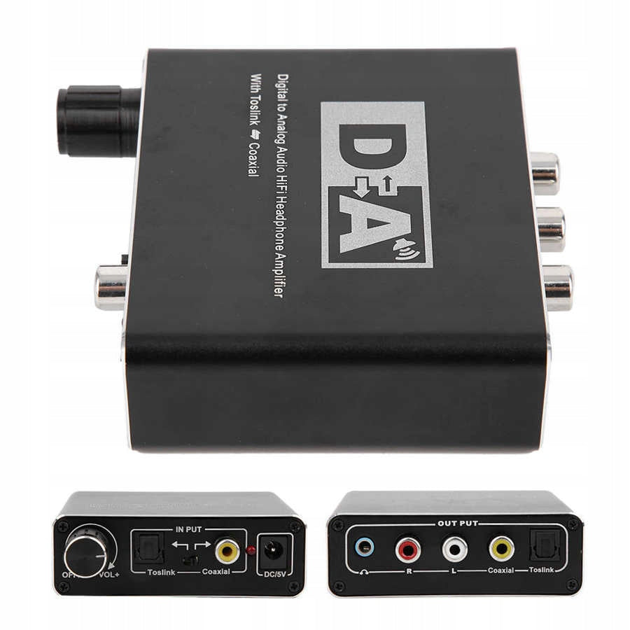 TOSLINK COAXIAL 2x CINCH DAC AMPLIFIER CONVERTER Manufacturer code 9100009-99