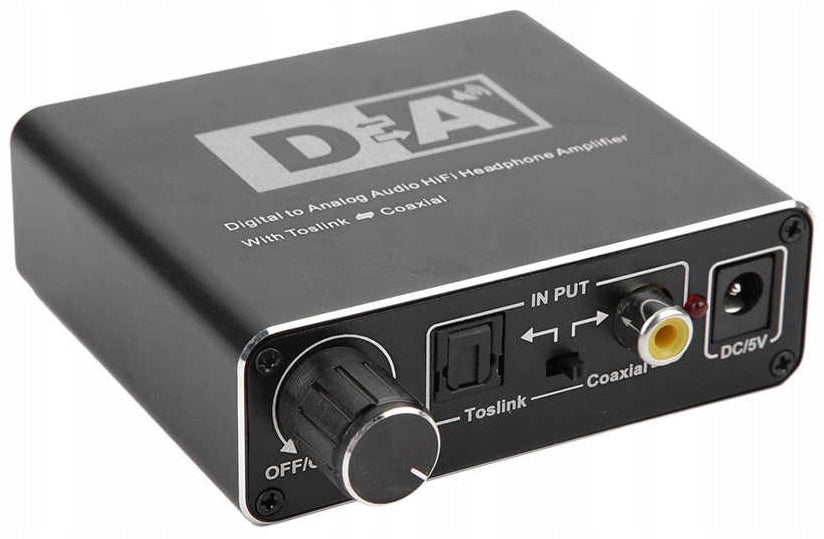 TOSLINK COAXIAL 2x CINCH DAC AMPLIFIER CONVERTER