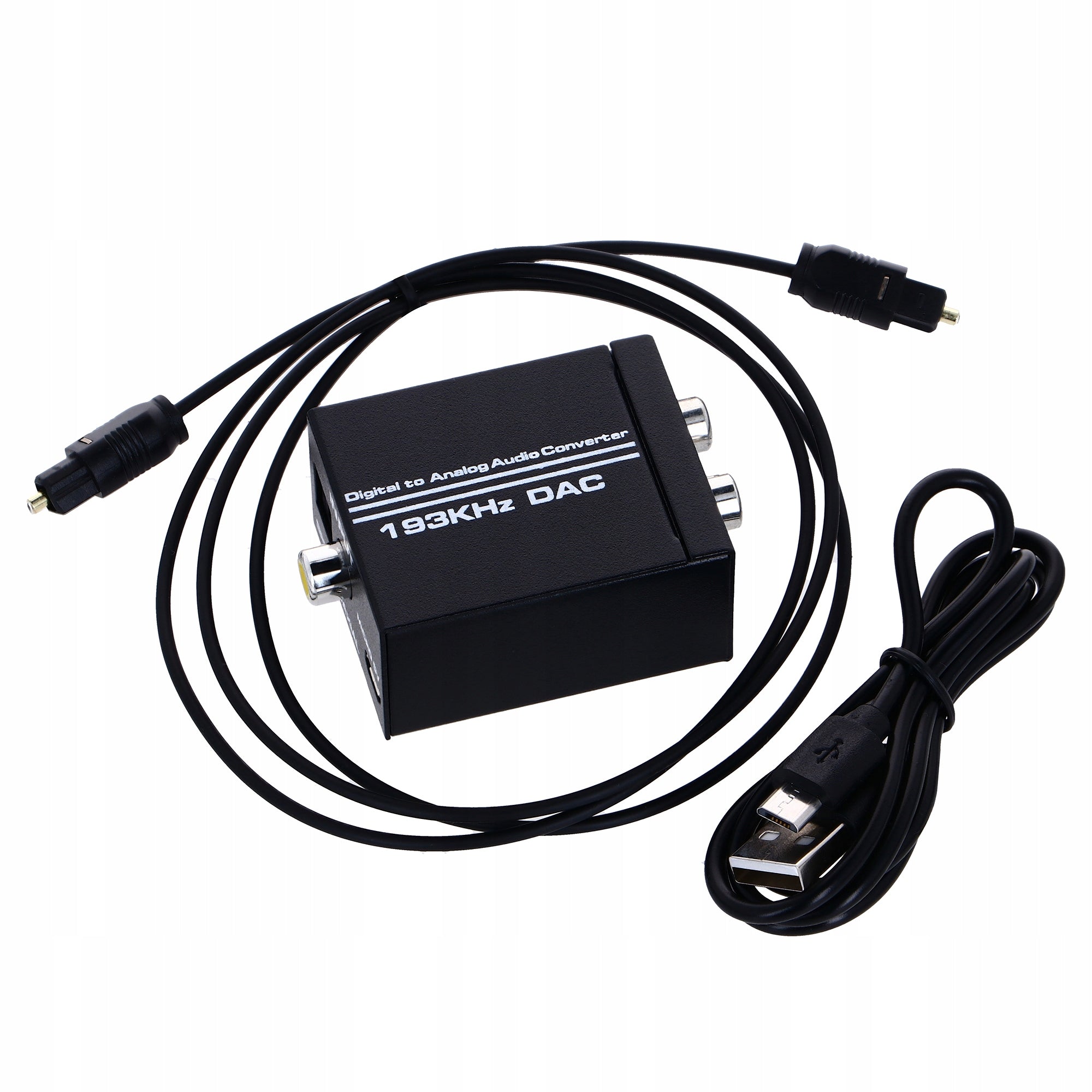 TOSLINK COAXIAL OPTICAL CONVERTER TO 2x CINCH RCA ADAPTER AUX ADAPTER Packaging status original