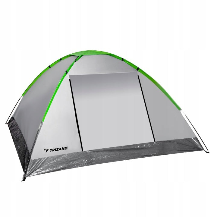 TOURIST CAMPING TENT 4 PERSONS FAMILY LARGE XXL CANOPY TRIZAND Waterproofness 3000 mm