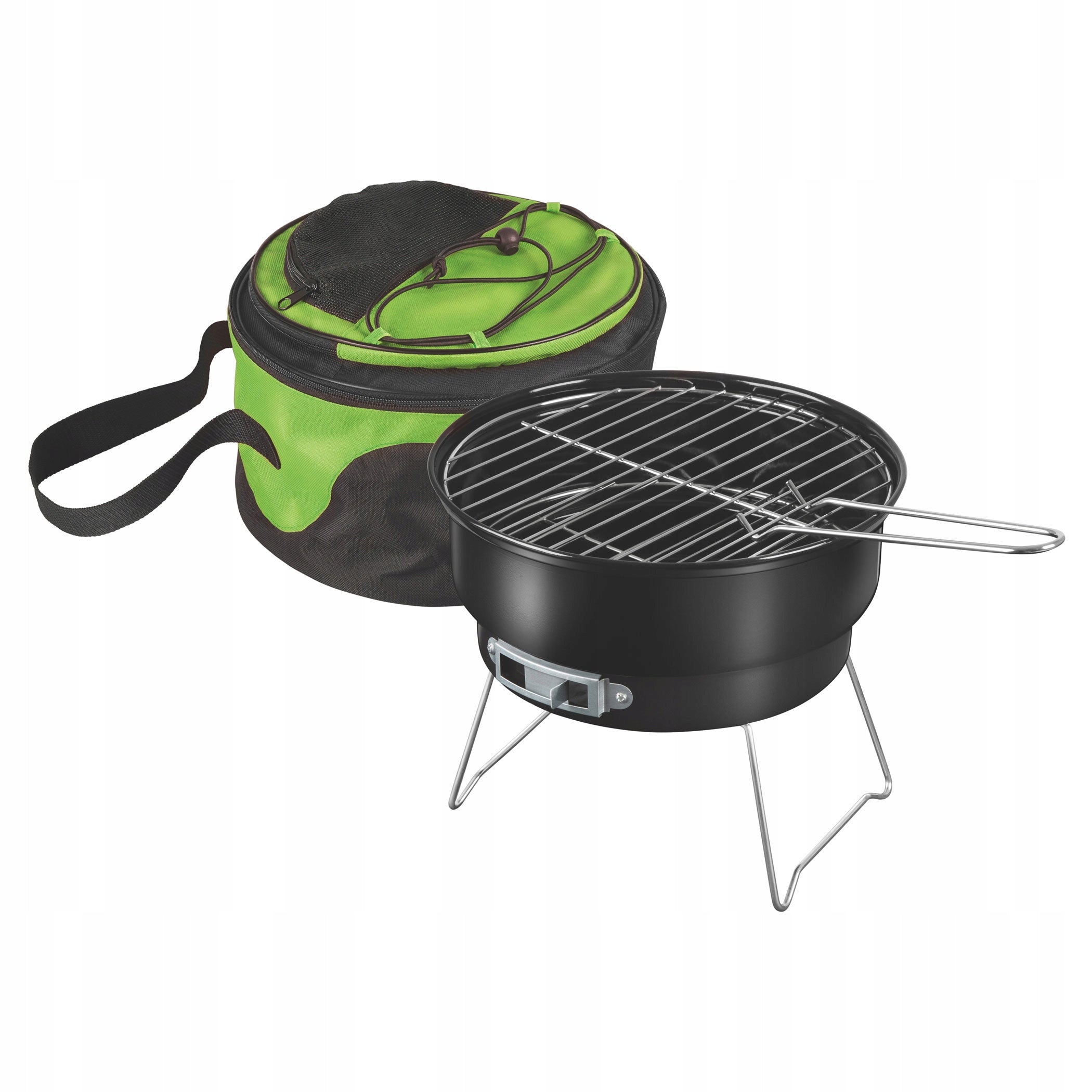 TOURIST CHARCOAL GRILL FOLDED PORTABLE MINI SMALL SURVIVAL + BAG Grill width 26 cm