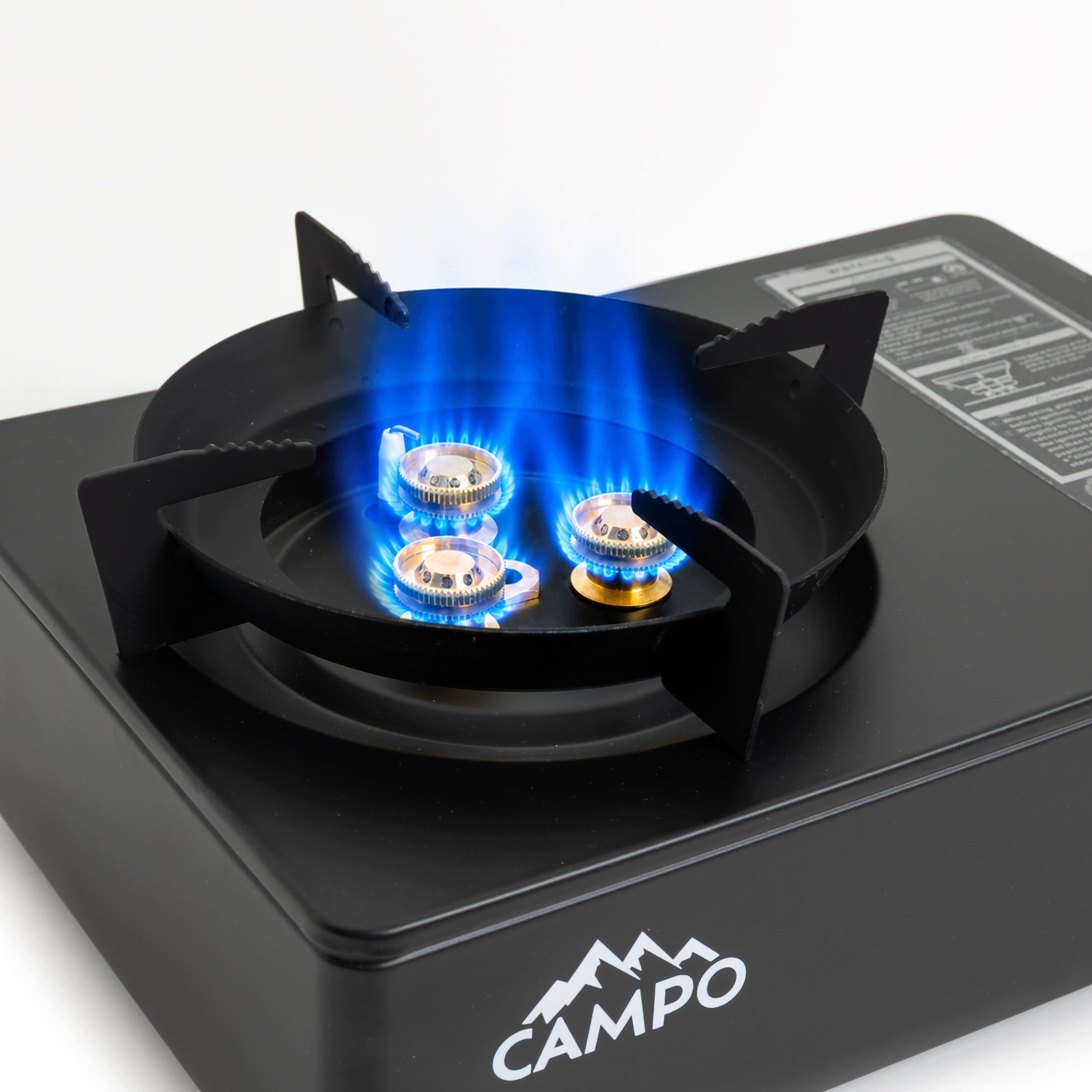TOURIST COOKER 3600W GAS 3 STEEL BURNERS 2in1 for CARTRIDGES and CYLINDERS Packaging status original