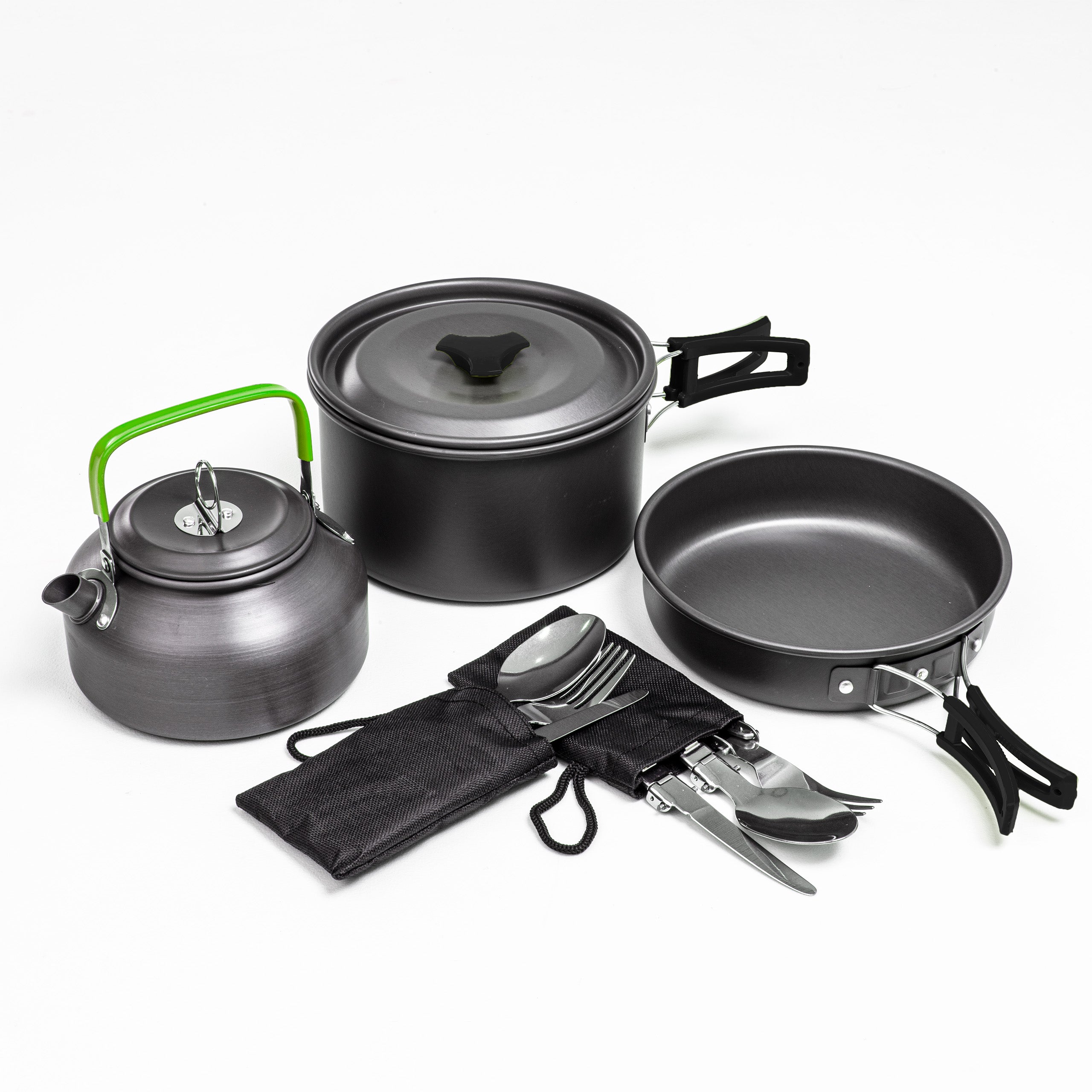 TOURIST DISHES KETTLE POT PAN SET OF DISHES FOR CAMPING Packaging status original