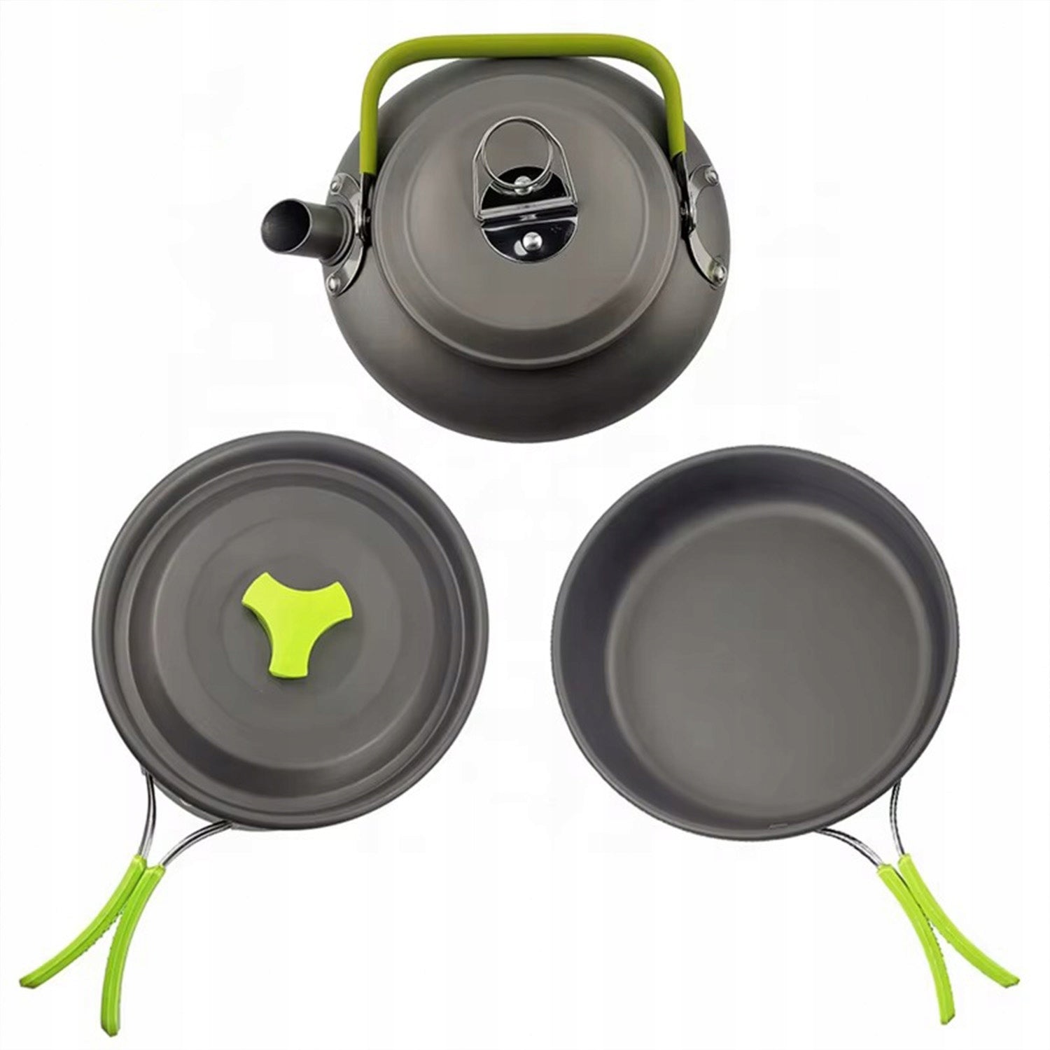 TOURIST DISHES SET OF POTS KETTLE PAN POT FOR CAMPING XXL Manufacturer code GARNKI TURYSTYCZNE OGRODOWE ZESTAW KEMPINGOWY