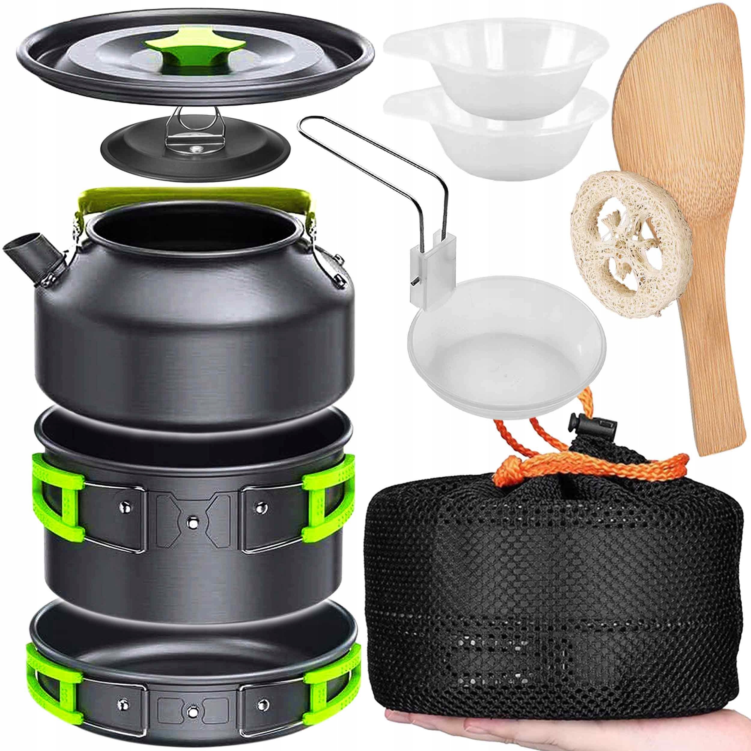 TOURIST DISHES SET OF POTS KETTLE PAN POT FOR CAMPING XXL