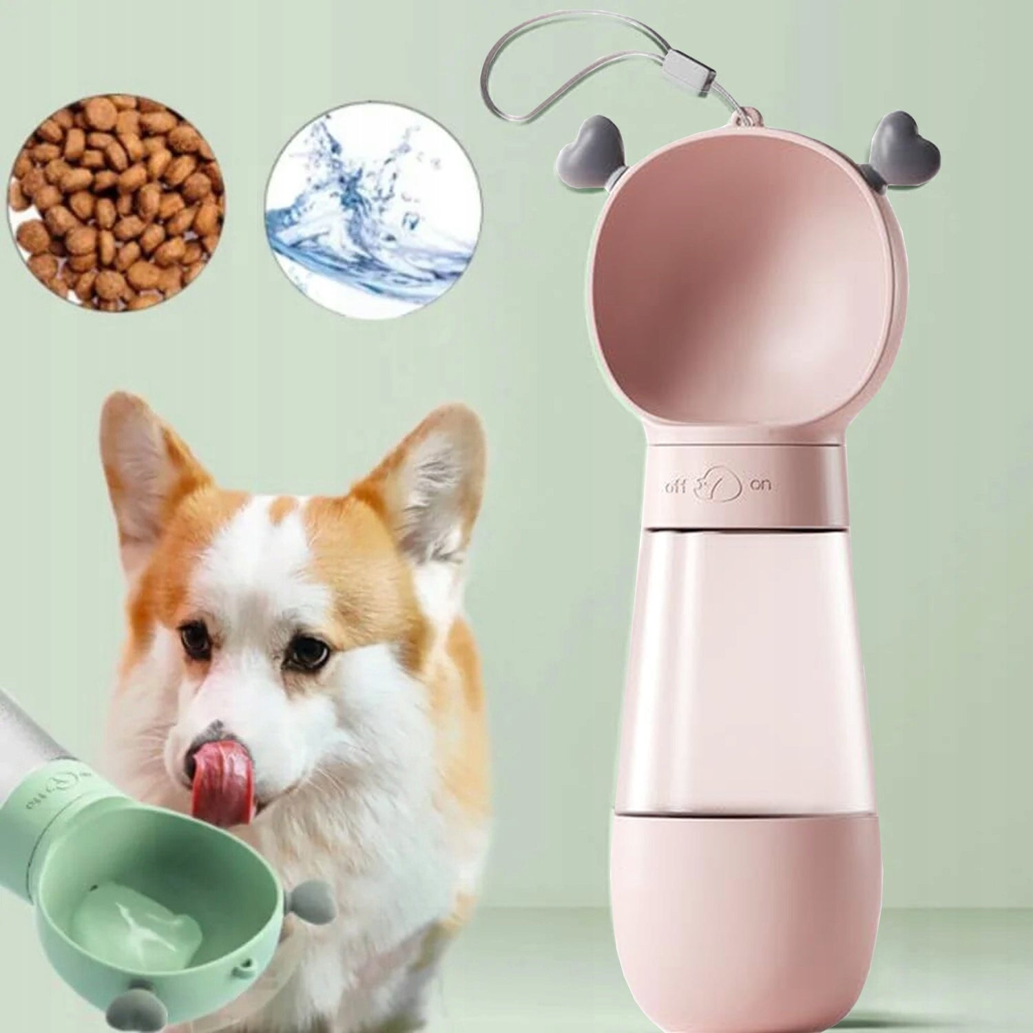 TOURIST DOG AND CAT FOOD AND WATER BOTTLE TRAVEL DRINKER 2IN1 Brand no brand