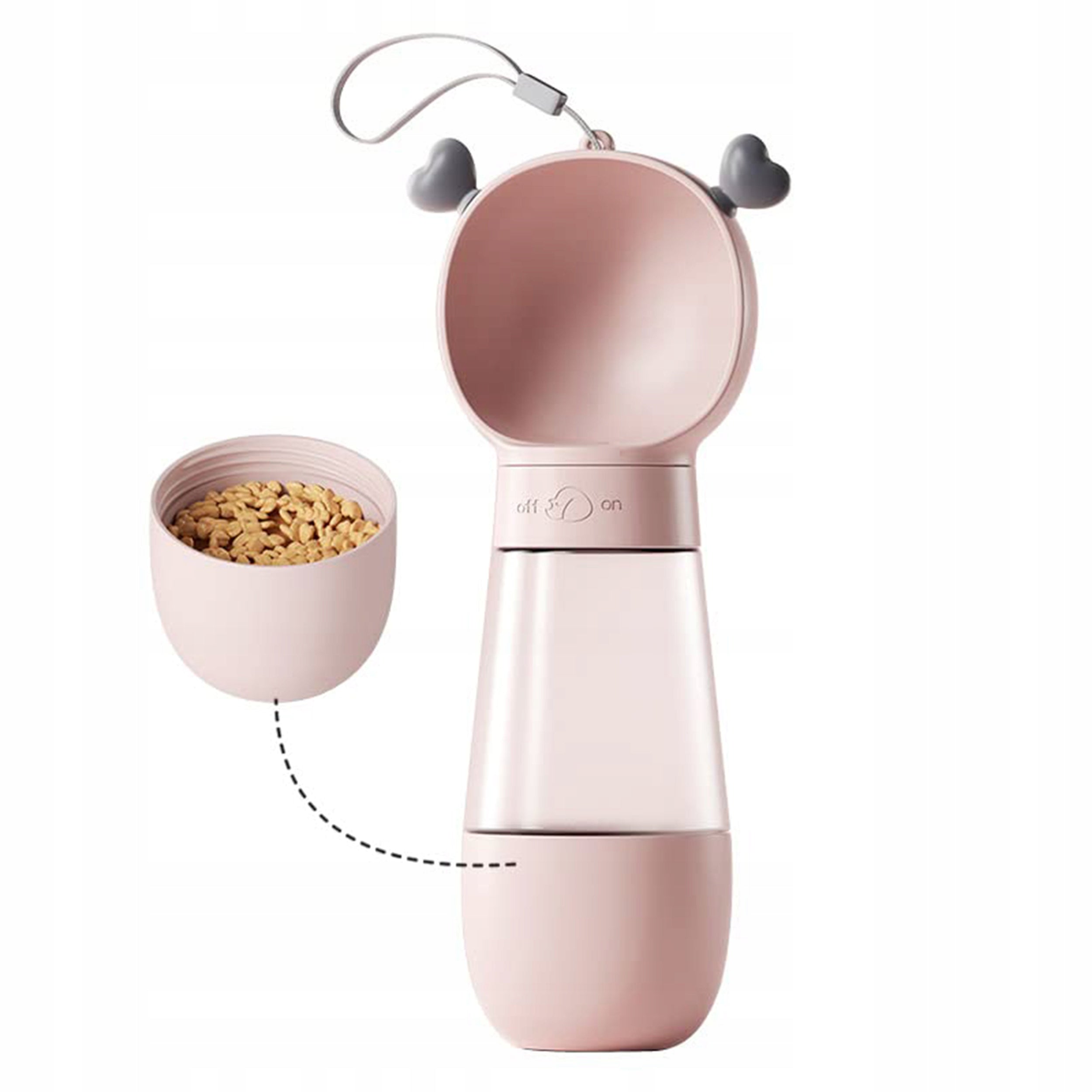 TOURIST DOG AND CAT FOOD AND WATER BOTTLE TRAVEL DRINKER 2IN1