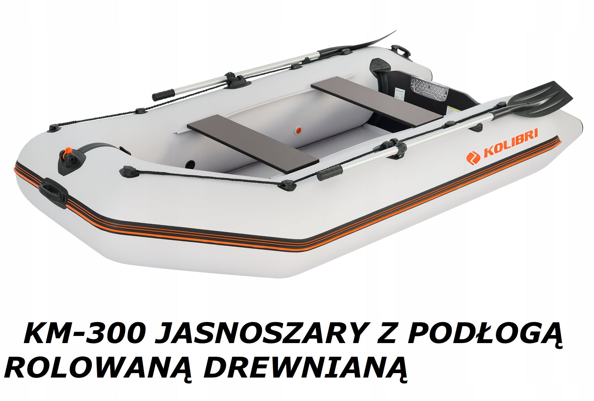 TOURIST FISHING DINGHY KOLIBRI KM-300 LIGHT GREY WITH ROLLED FLOOR