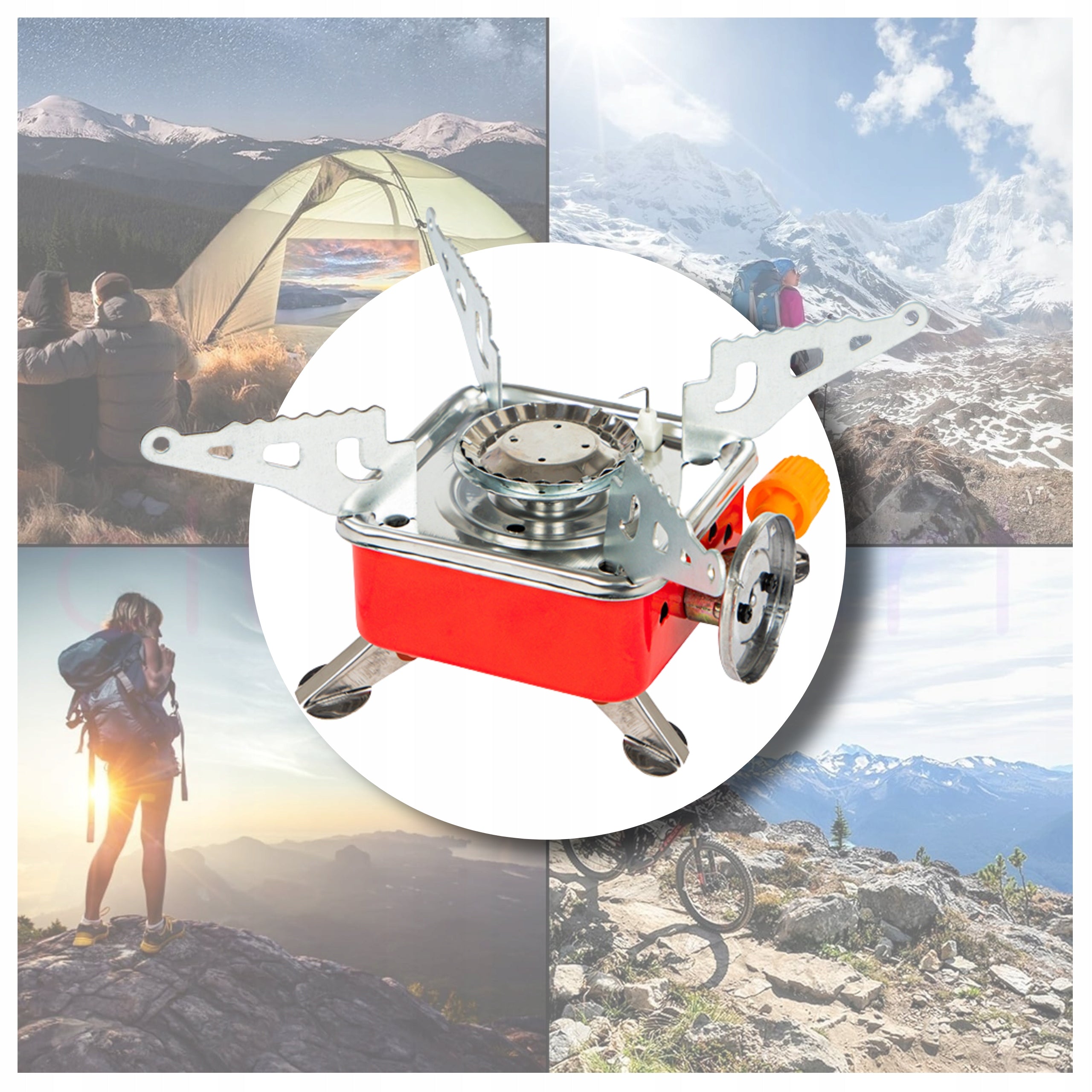 TOURIST GAS COOKER MINI FOR GAS CARTRIDGE CAMPING FIELD KITCHEN
