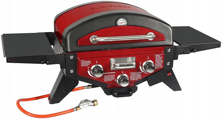 TOURIST GAS GRILL EL FUEGO MEDISON + AROMATIZER 3 BURNERS 2 COLORS ! Grill depth 52 cm