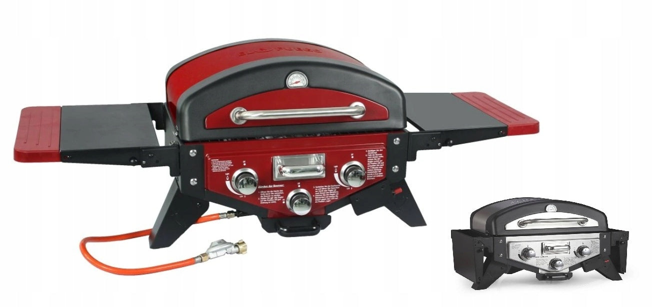 TOURIST GAS GRILL EL FUEGO MEDISON + AROMATIZER 3 BURNERS 2 COLORS !