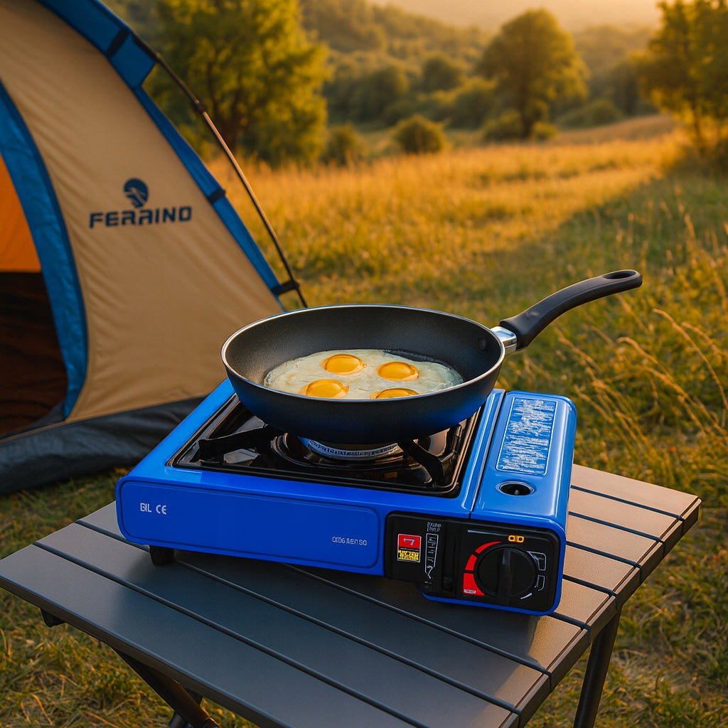 TOURIST GAS STOVE PORTABLE FIELD COOKER WITH REDUCER FOR GRILL CYLINDER Manufacturer code kuchnia polowa na gaz