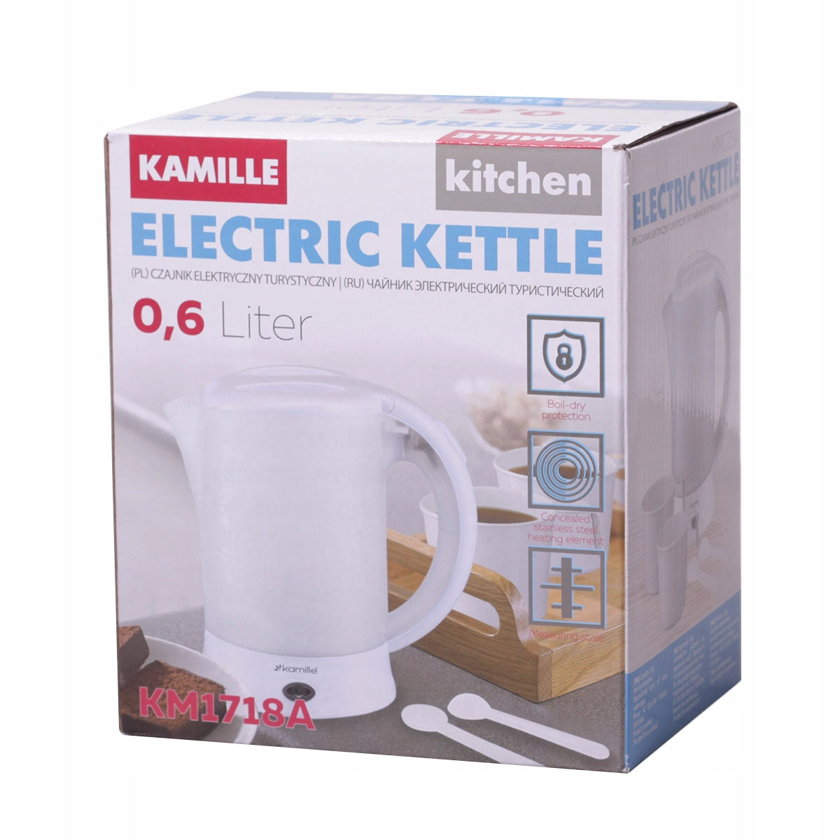 TOURIST KETTLE 1718A WHITE 0.6 L 600 IN KAMILLE Dominant color white
