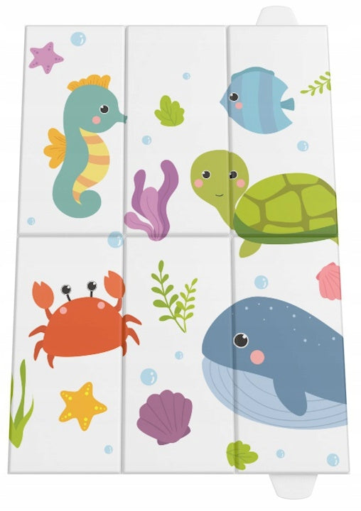 TOURIST MAT FOR CHANGING TABLE FOLDING 40x58 SEA ANIMALS Brand Czas Bobasa