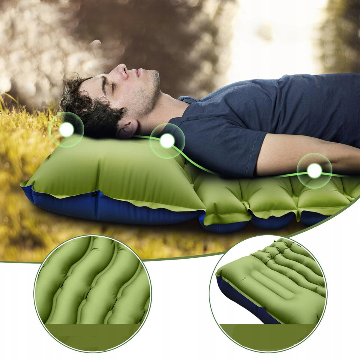 TOURIST MATTRESS SELF-INFLATING ULTRALIGHT BUILT-IN SINGLE PUMP Manufacturer code 4894940858878