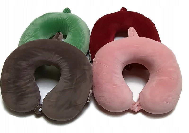 TOURIST PILLOW CROISSANT NECK MEMORY FOAM COLORS