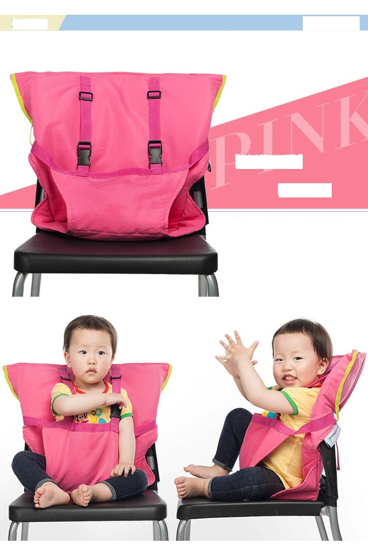 TOURIST PORTABLE BABY HIGH CHAIR Color red