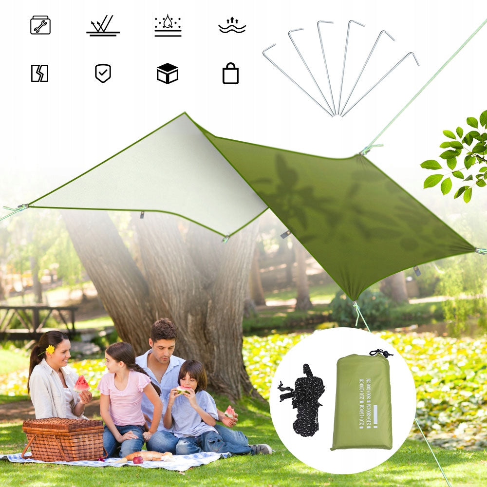 TOURIST TARP CAMPING SHEET WATERPROOF PROTECTIVE 300X300CM SURVIVAL Manufacturer code TARP PŁACHTA WODOODPORNA