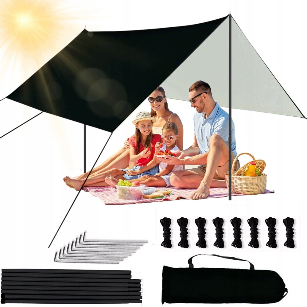 TOURIST TARP CAMPING SHEET WATERPROOF PROTECTIVE SUNSCREEN Waterproofness 1500 mm