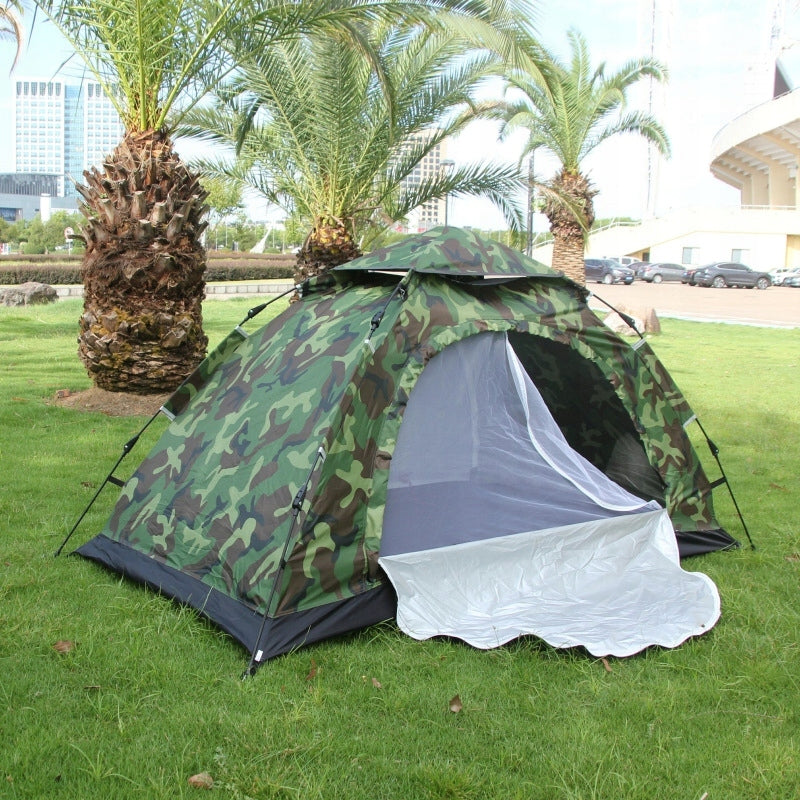 TOURIST TENT 2 PERSON CAMO 200X150X110CM WATERPROOF LARGE CAMPING Number of people 2