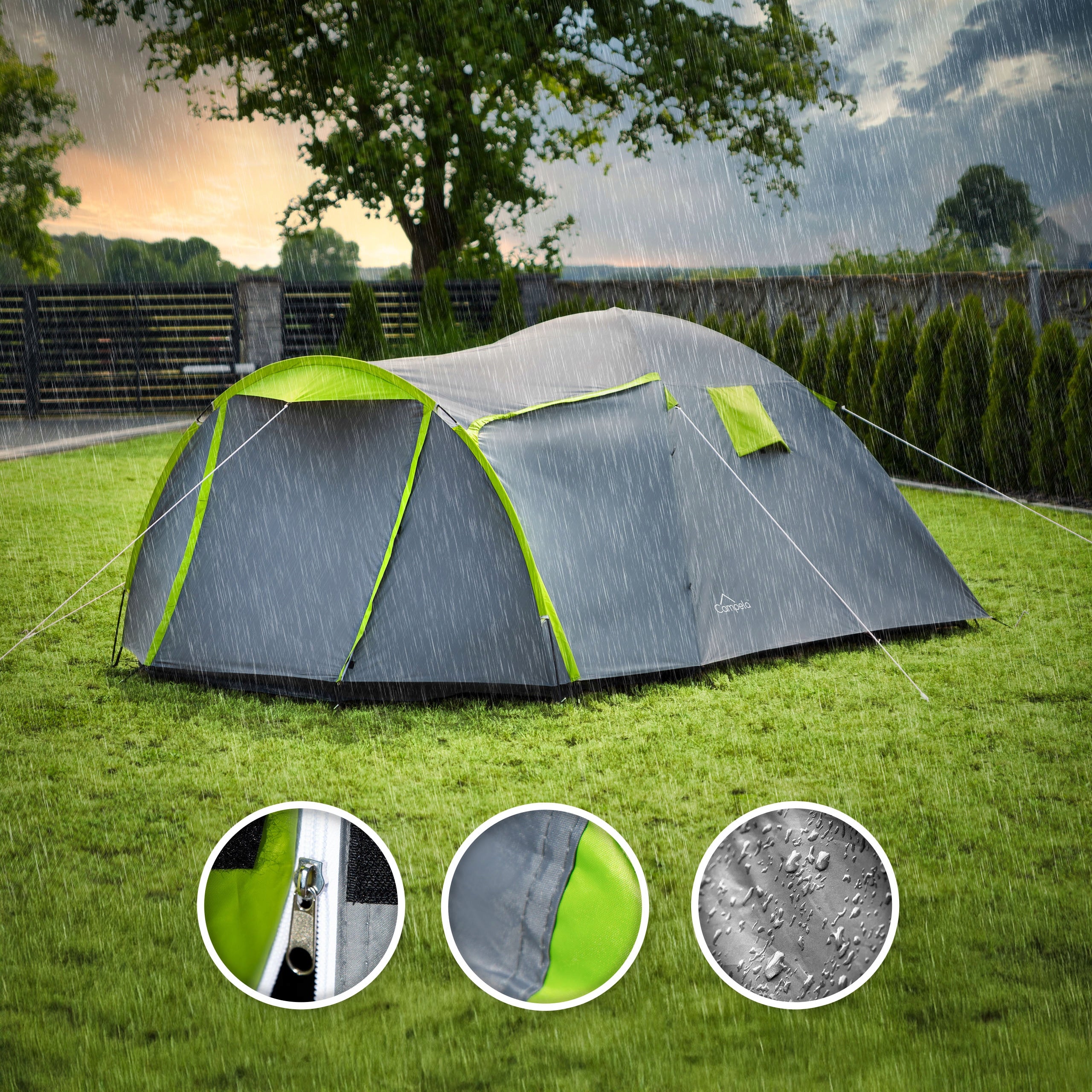 TOURIST TENT 4 PERSON FAMILY CAMPING IGLO WATERPROOF CAMPELA Brand Campela