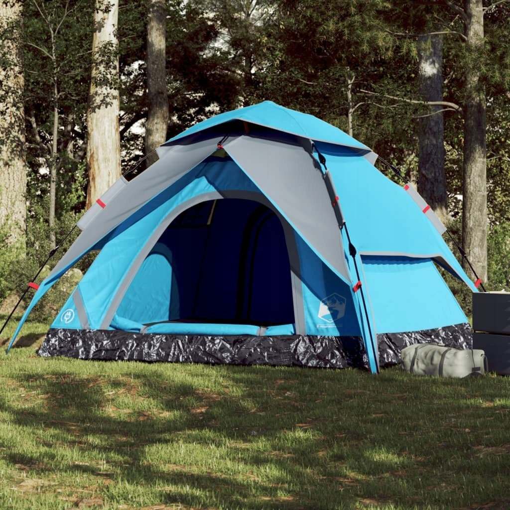 TOURIST TENT 5-PERSON BLUE QUICK UNFOLDING