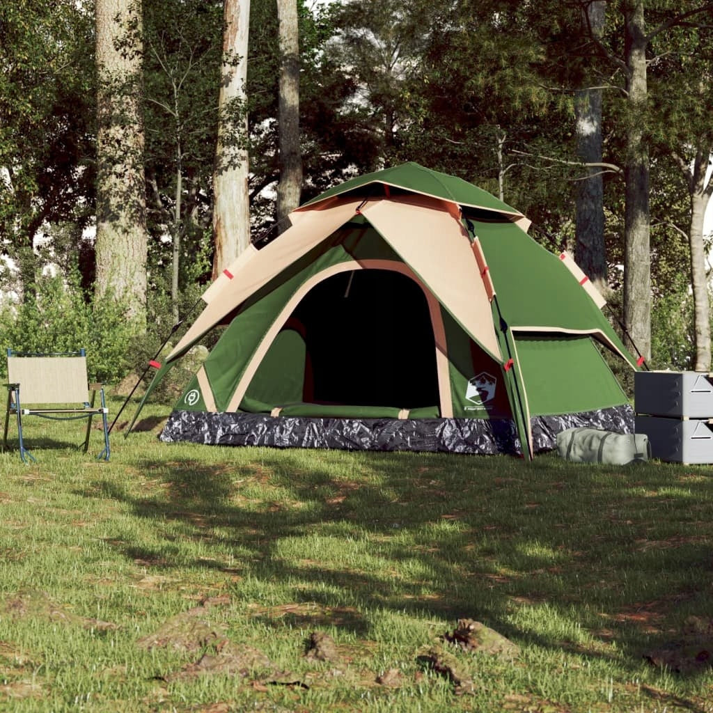 TOURIST TENT 5-PERSON GREEN QUICK UNFOLDING Manufacturer code 4004185