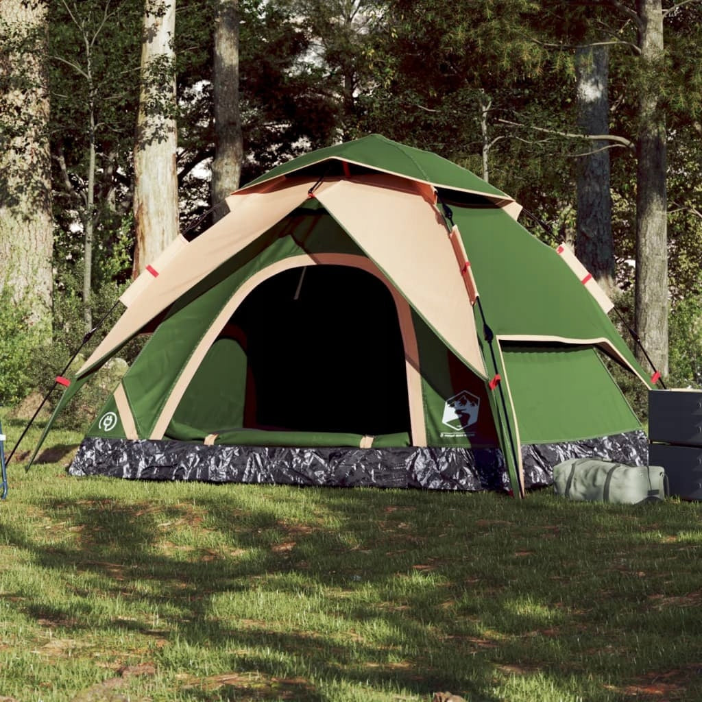 TOURIST TENT 5-PERSON GREEN QUICK UNFOLDING