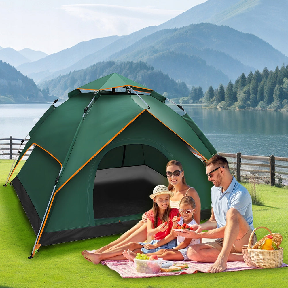 TOURIST TENT CAMPING TENT 4 PERSON WATERPROOF DOUBLE LAYER Brand no brand