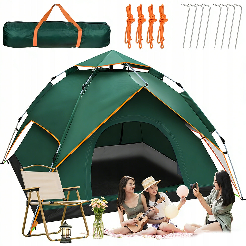 TOURIST TENT CAMPING TENT 4 PERSON WATERPROOF DOUBLE LAYER