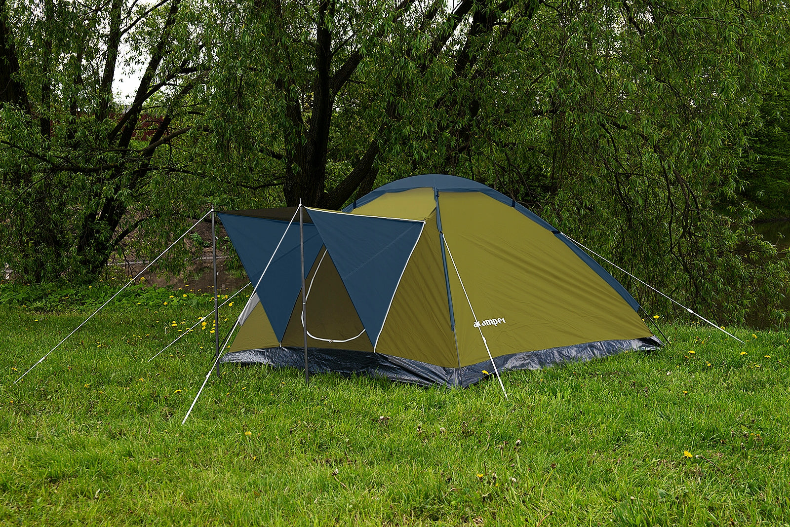 TOURIST TENT MONODOME 4 ACAMPER 3000mm + FREEBIE Color blue