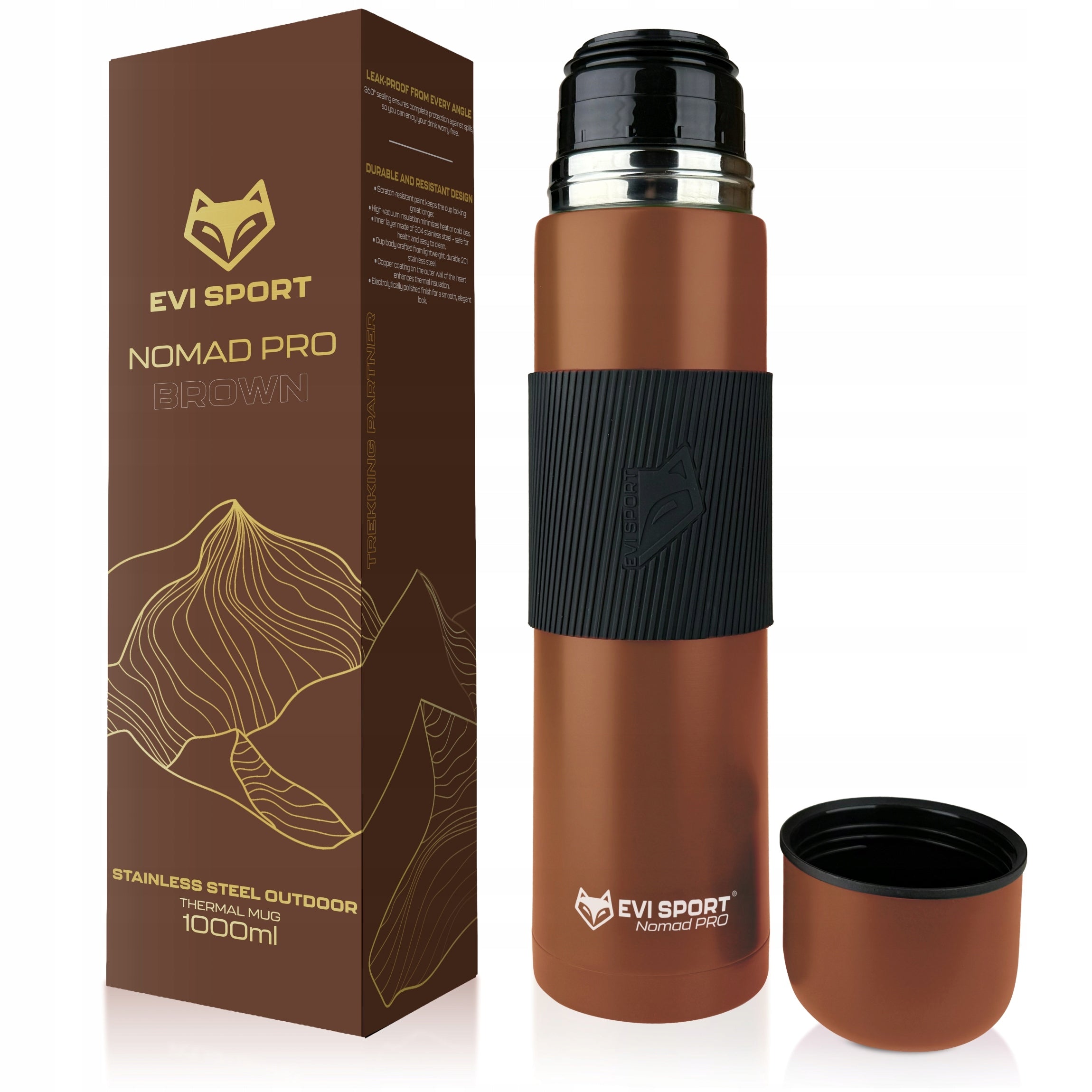 TOURIST THERMOS FOR COFFEE TEA THERMAL MUG STAINLESS STEEL LARGE 1L