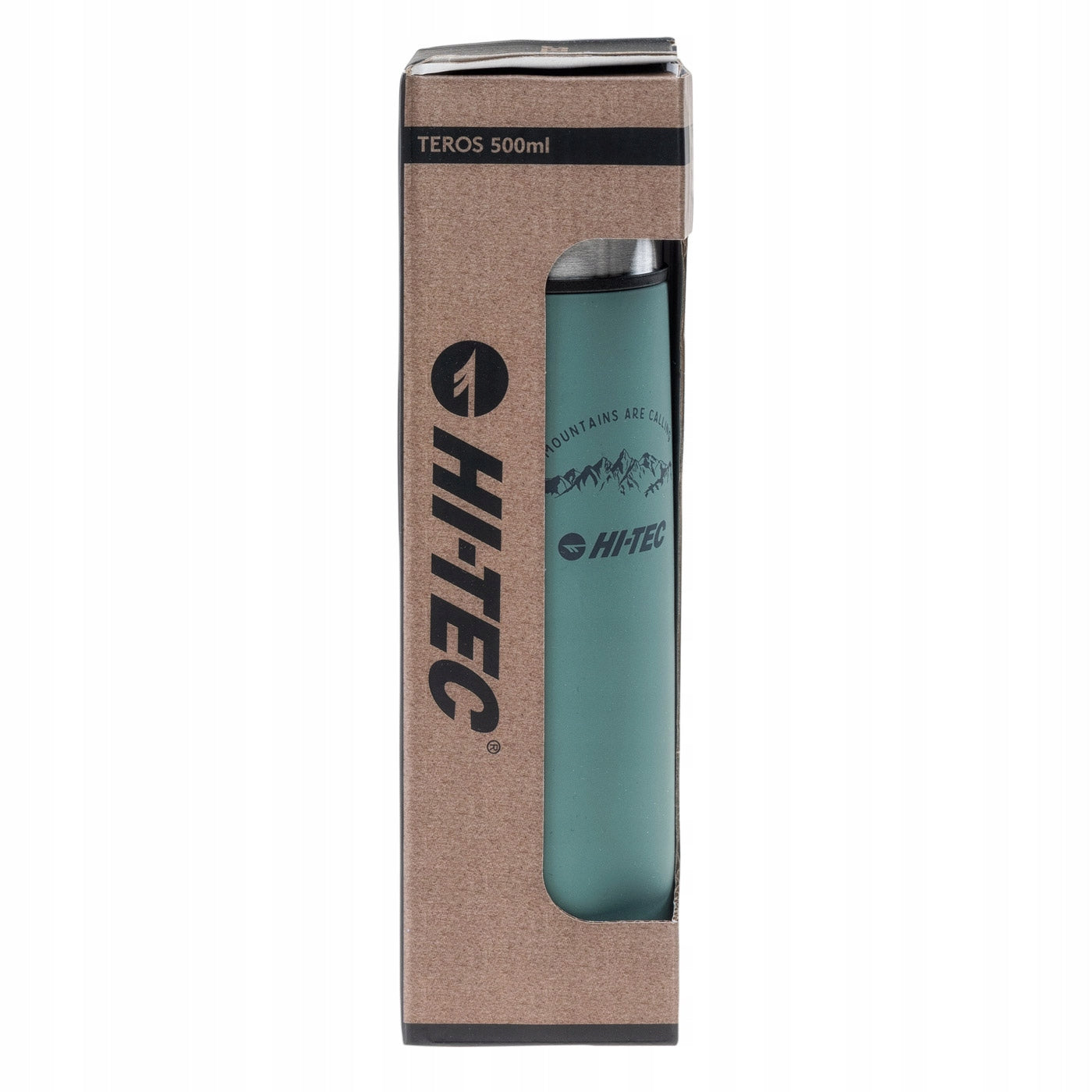 TOURIST THERMOS VACUUM MUG STAINLESS STEEL STRONG HI-TEC TEROS 500ml Color green