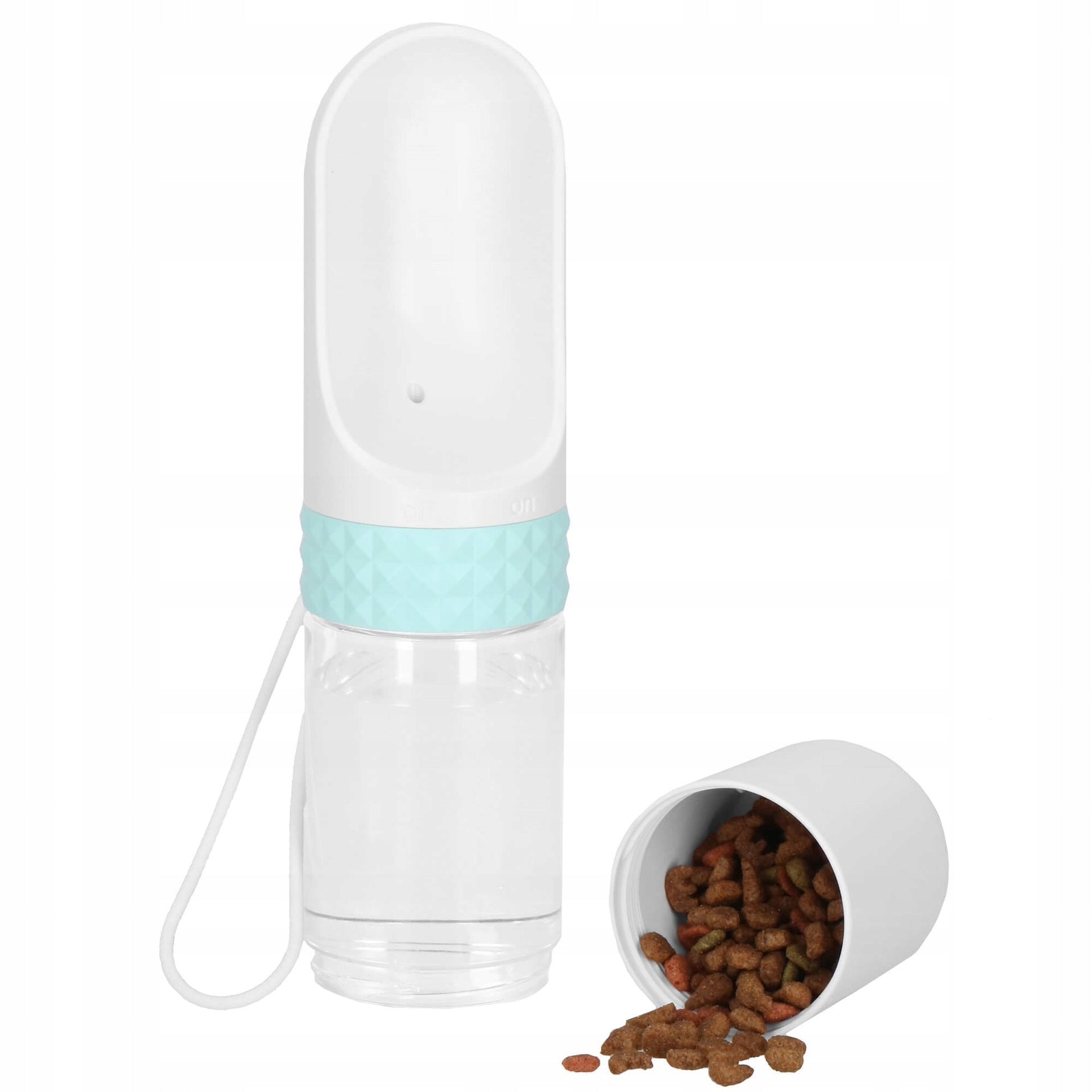 TOURIST WATER BOTTLE AND DOG FOOD TRAVEL DRINKER Capacity 350 l