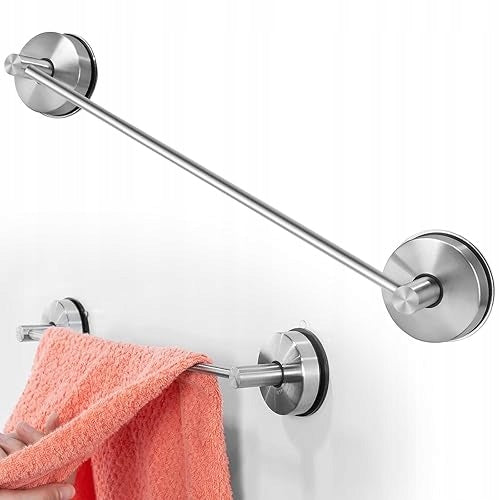 TOWEL BAR SUCTION CUP WITHOUT DRILLING STAINLESS STEEL 55CM