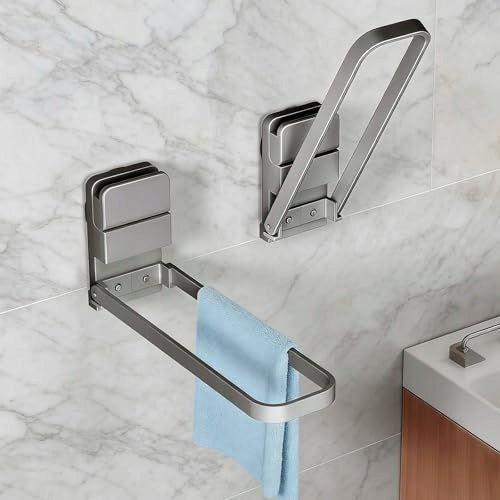 TOWEL BAR WITHOUT DRILLING SUCTION CUP FOLDING CARBON STEEL Brand no brand