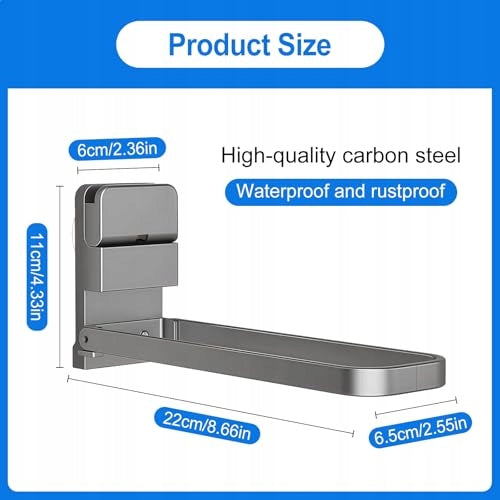 TOWEL BAR WITHOUT DRILLING SUCTION CUP FOLDING CARBON STEEL Manufacturer code Bez marki