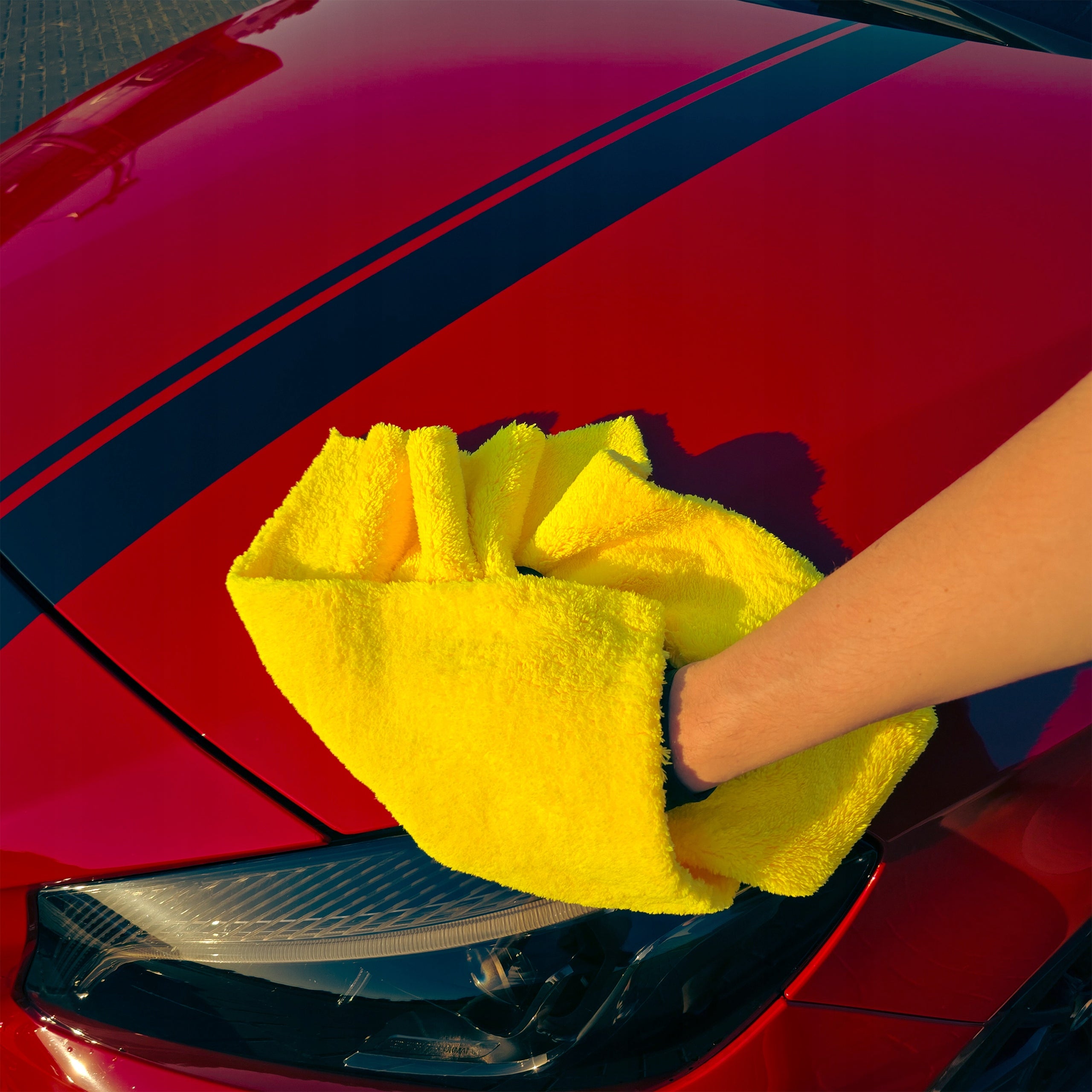 TOWEL Thick Microfiber for Car Wax Varnish Without Scratch 40x40 500G SEAMLESS Packaging status original