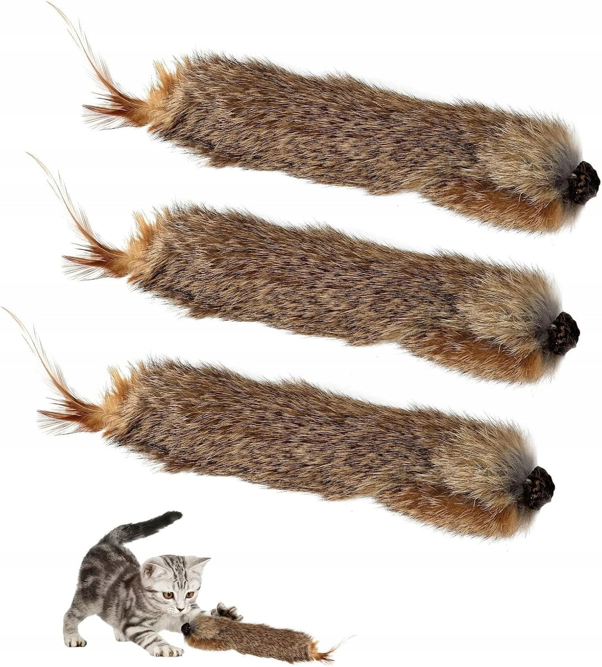 TOY 3 PIECES PLUSH INTERACTIVE LIGHT FEATHERS CAT HOUSE MATATABI