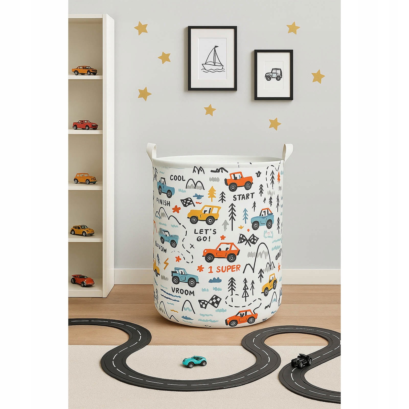 TOY BASKET CLOTHES LAUNDRY LARGE TOY CONTAINER ORGANIZER RACE 62L EAN (GTIN) 5901968950060