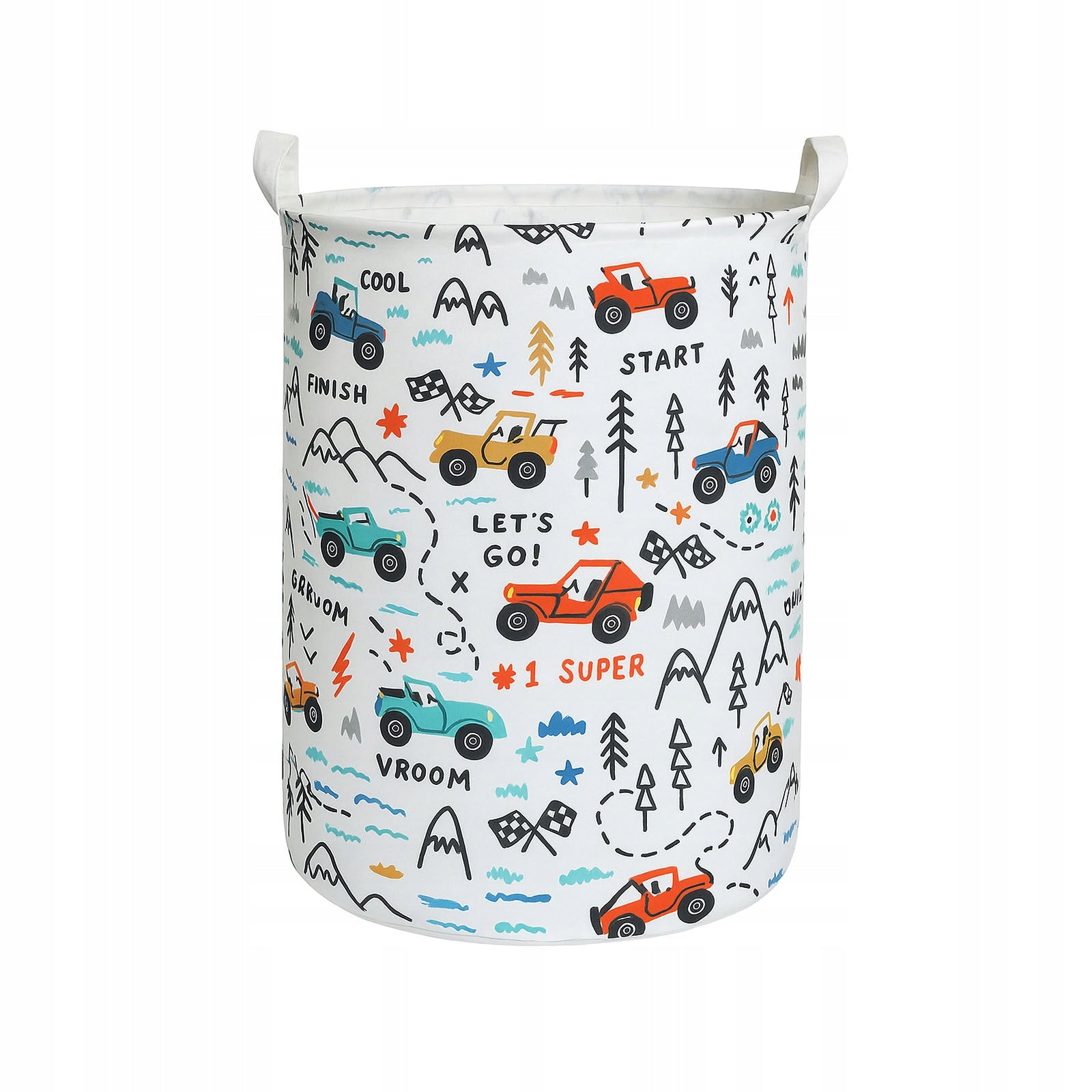 TOY BASKET CLOTHES LAUNDRY LARGE TOY CONTAINER ORGANIZER RACE 62L