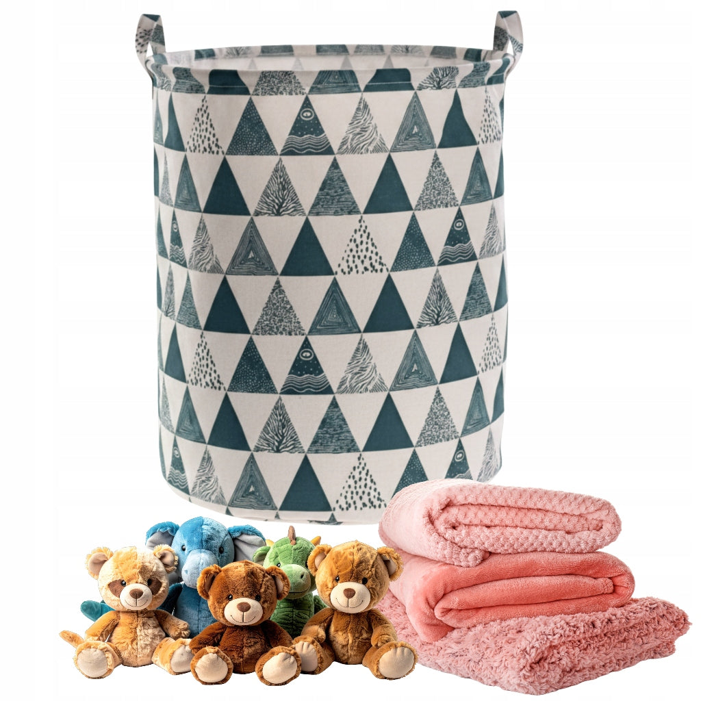 TOY BASKET CONTAINER BLOCKS PLUSH TOYS LARGE STORAGE ORGANIZER